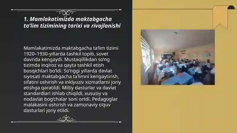 Maktabgacha ta'lim va maktabga tayyorlash tizimi 3
