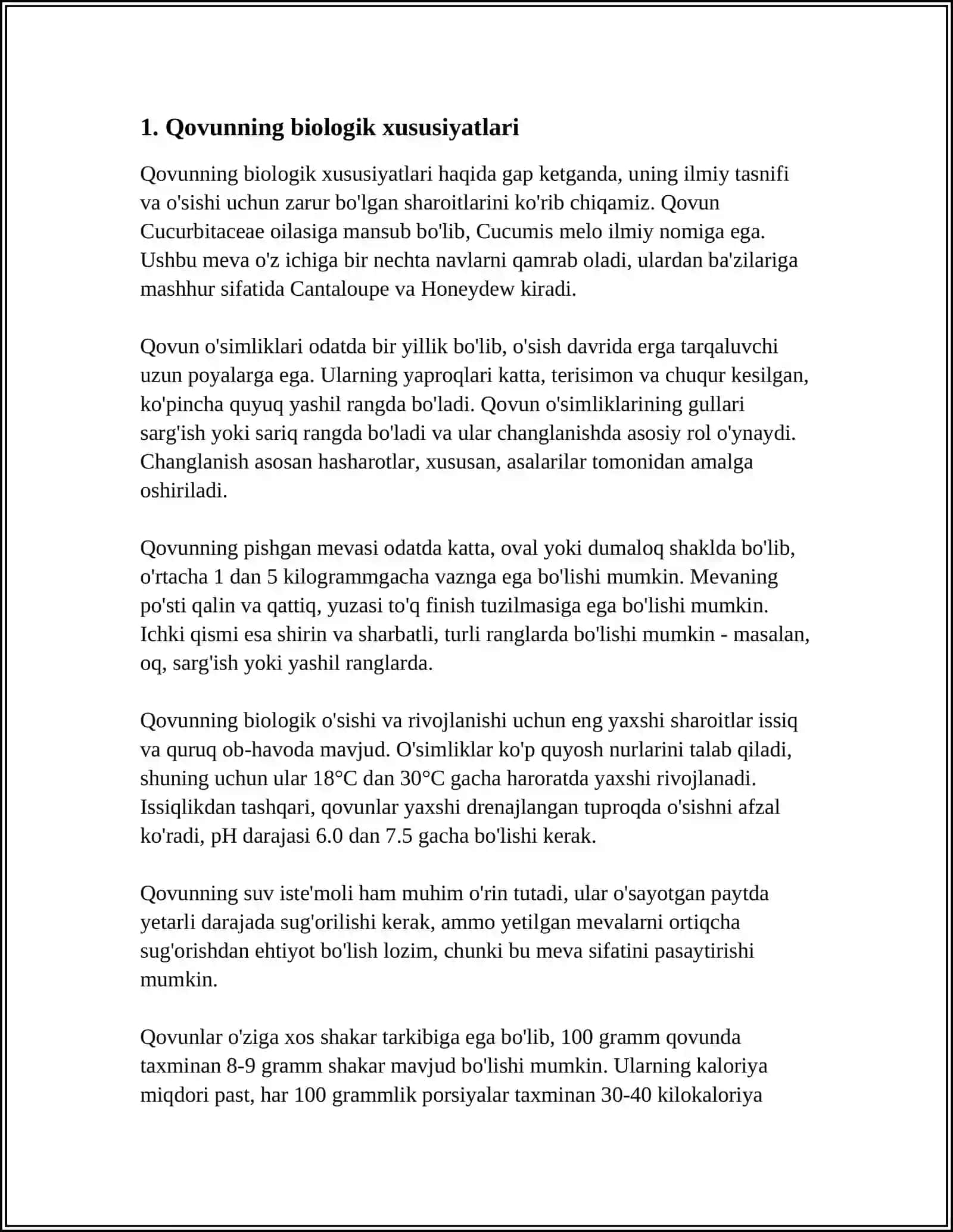 QOVUNNING AHAMIYATI BIOLOGIYASI NAVLARI VA YETISHTIRISH TEXNOLOGIYASI 3