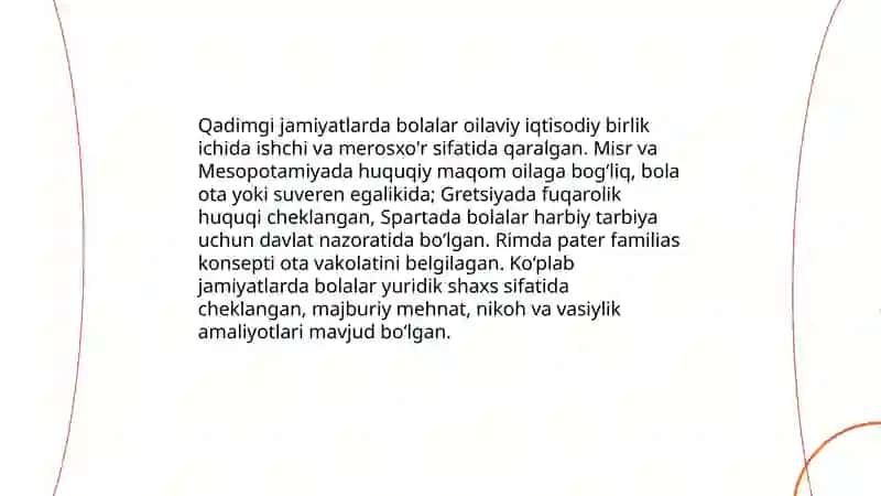 Bola huquqlarining kelib chiqish tarixi 3