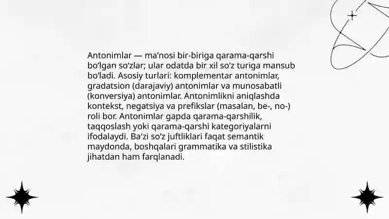 Antonimlar yozish 3
