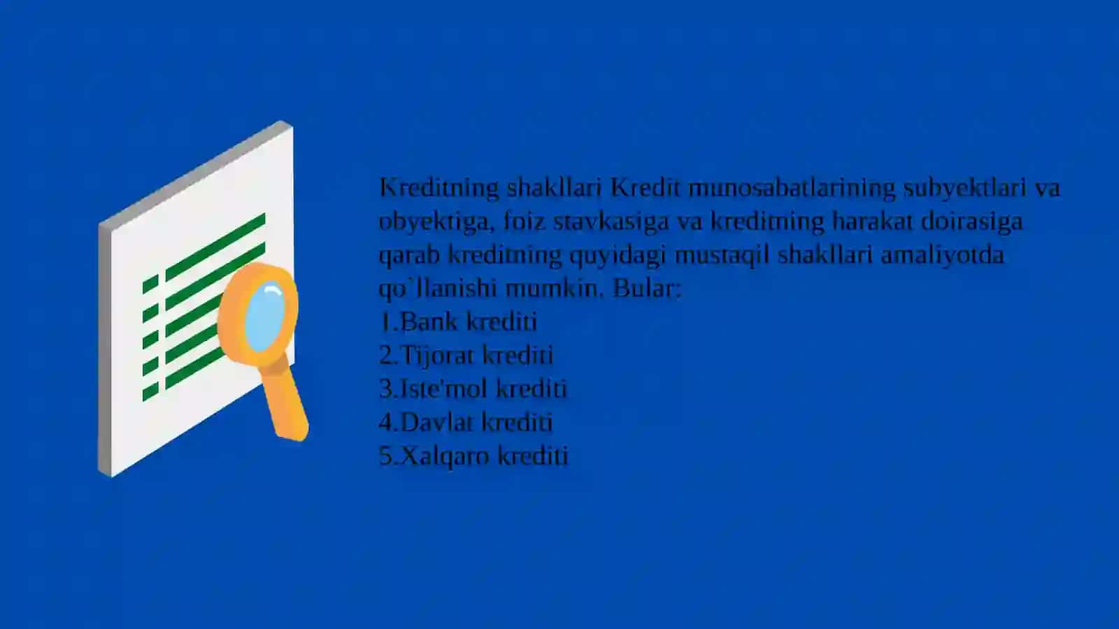 Kreditning shakllari va turlari 3