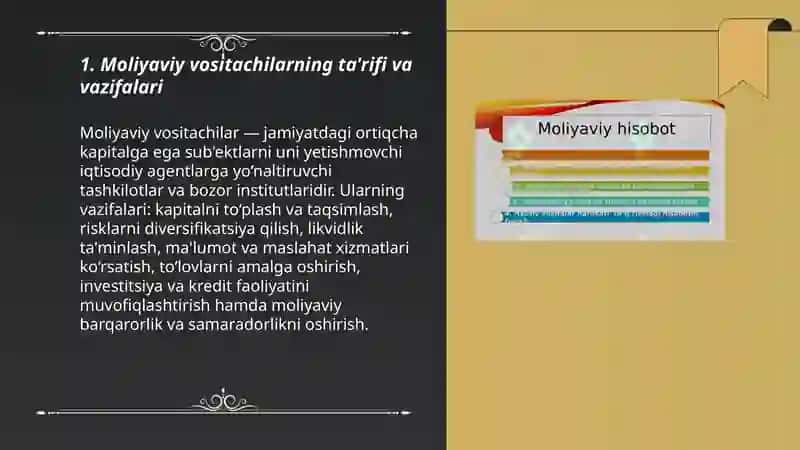 Moliyaviy vositachilarning umumiy tarkibi 3