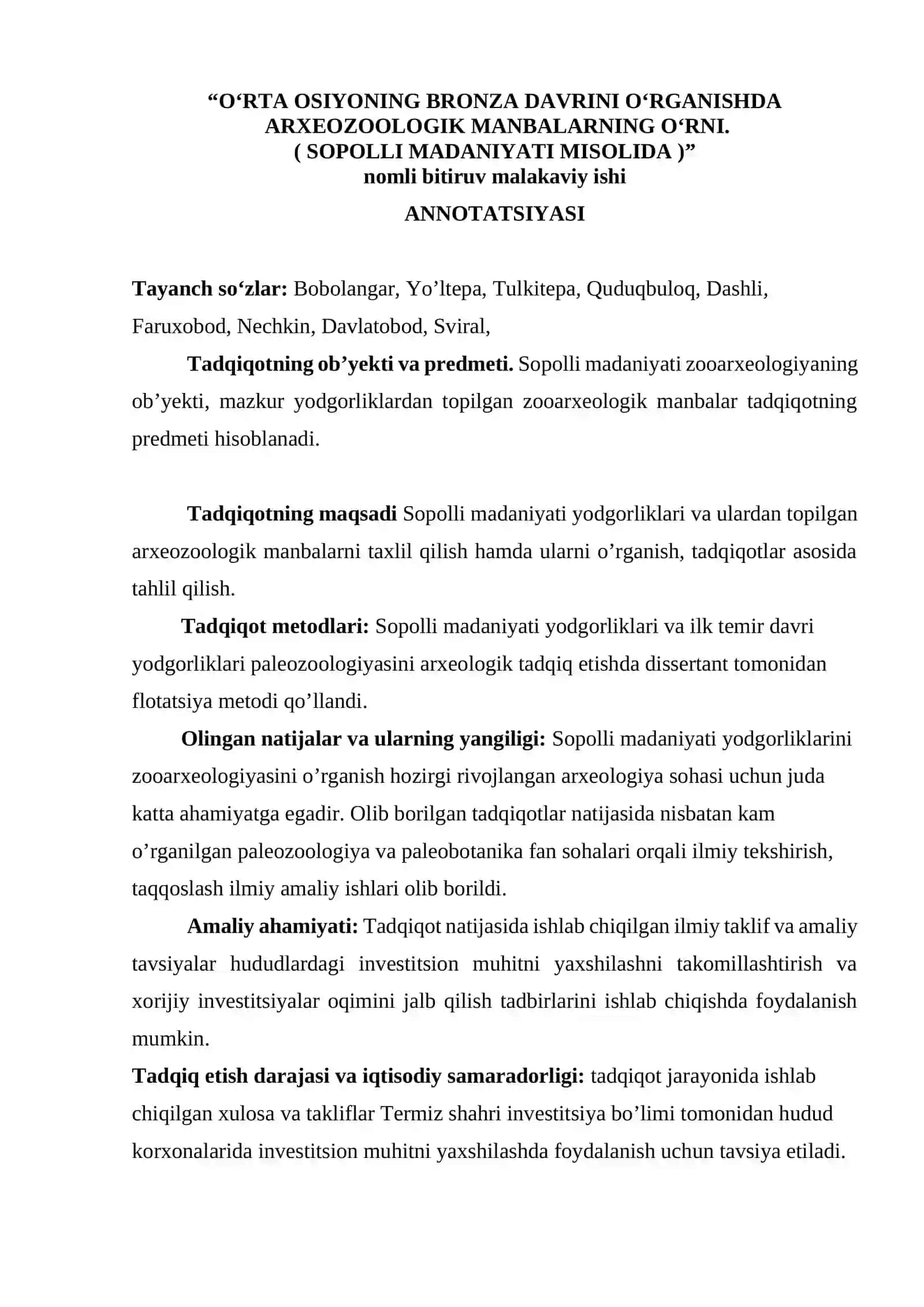 ARXEOZOOLOGIK MANBALARNING O‘RNI 3