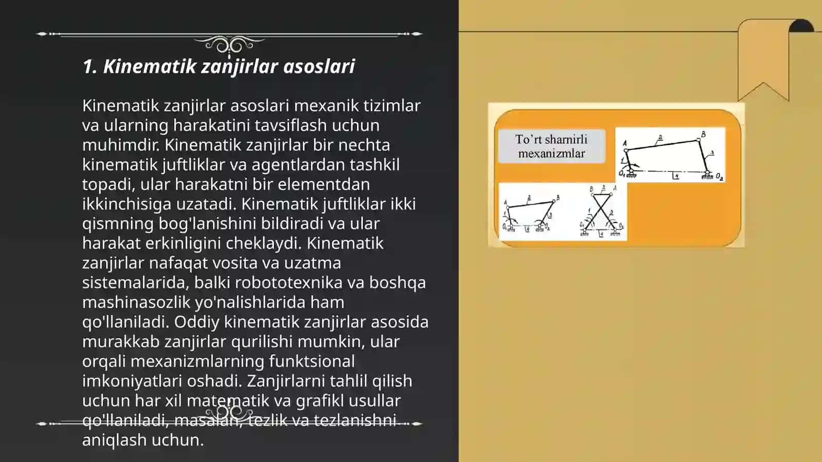 Mexatronikada tishli mexanizmlarning kinematik analizi 3