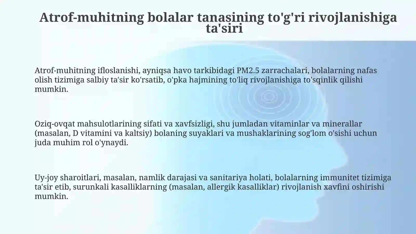 Bolalar organizmini to‘g‘ri rivojlanishida tashqi muhitning roli 3