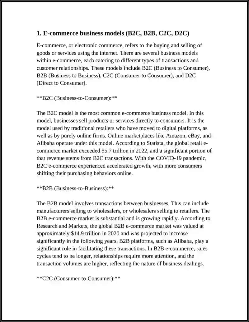 E-commerce Business Models 3