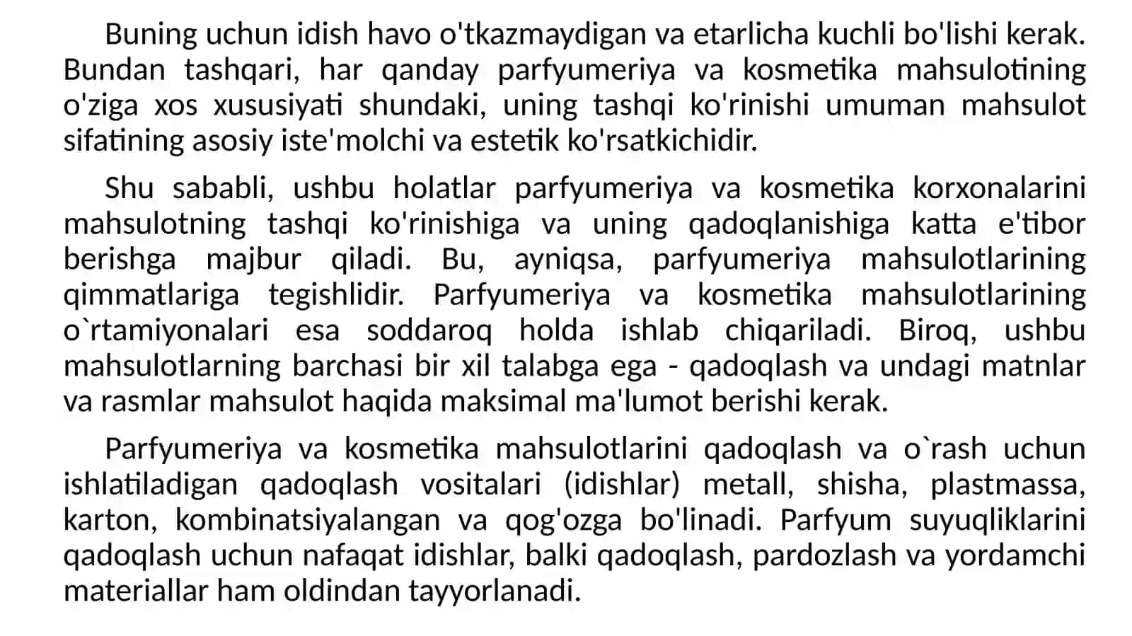 PARFYUMERIYA-KOSMETIKA MAHSULOTLARINI QADOQLASH ASHYOLARI 3