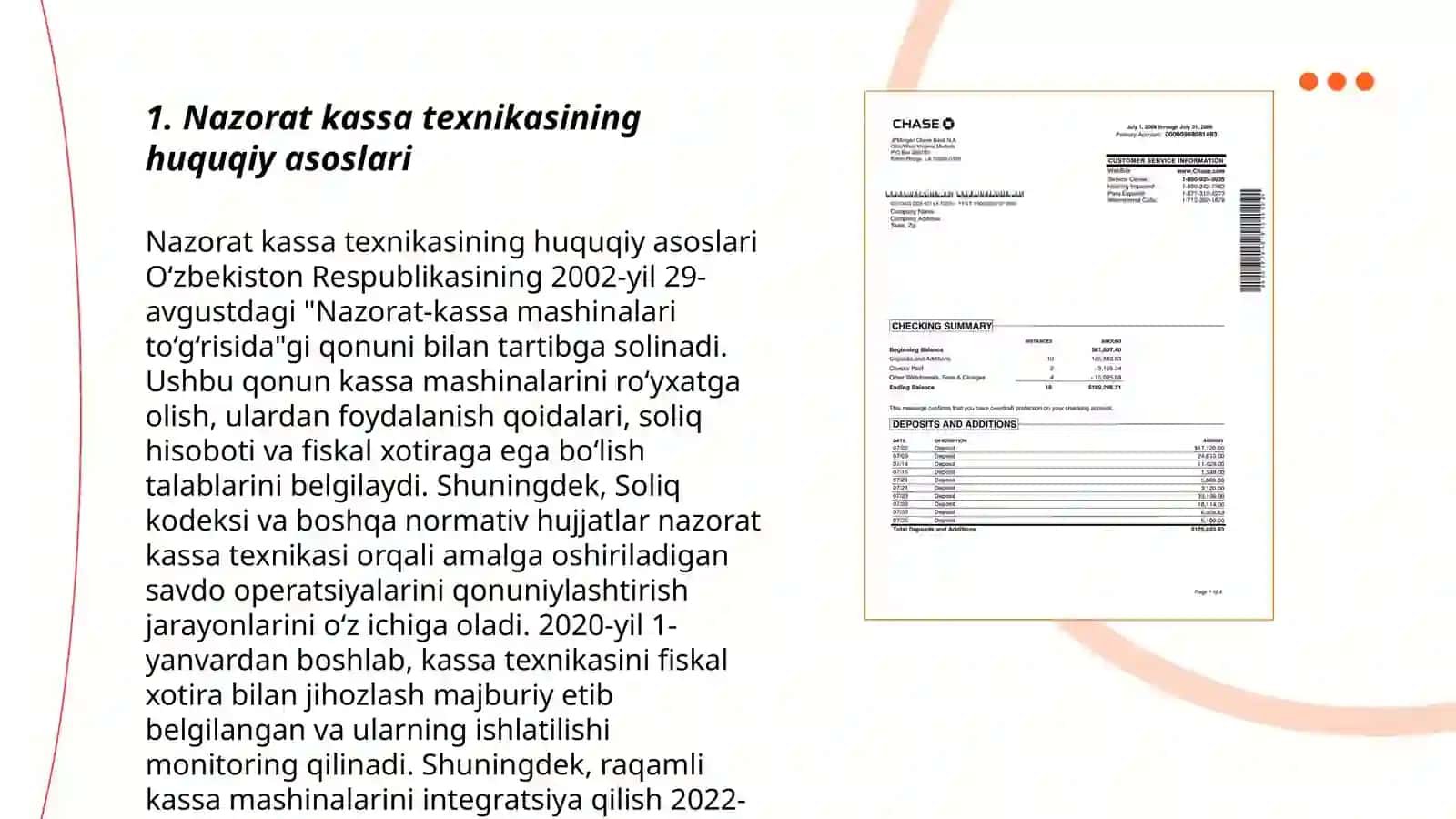 Sayyor soliq tekshiruvi: nazorat kassa texnikasi va hisob-kitob terminallari qo’llanilishini tekshirish 3