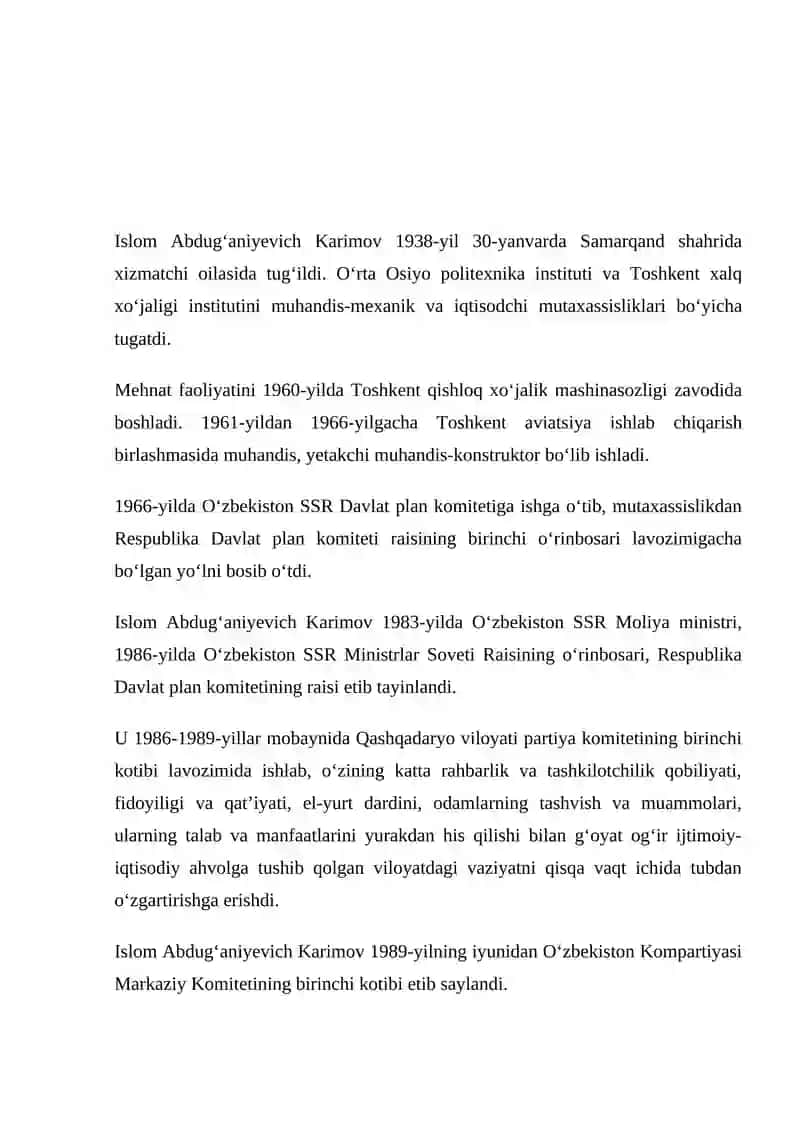 Islom Abdug‘aniyevich Karimov 3