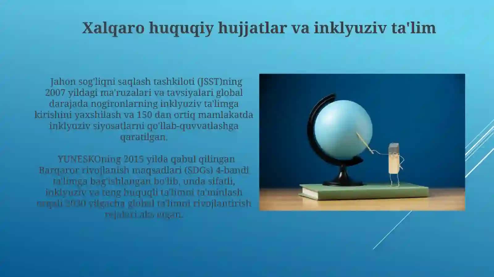 Inklyuziv ta'limning huquqiy asoslari jahon miqyosida 3
