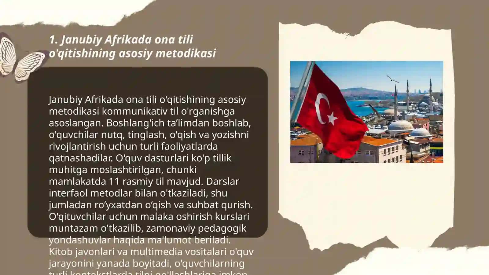 Janubiy Afrika, Litva va Turkiya davlatlarida ona tili fanini o'qitish metodikasi 3