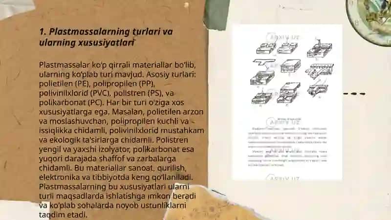 Plastmassalardan detallar tayyorlash texnologiyasini o'rganish 3