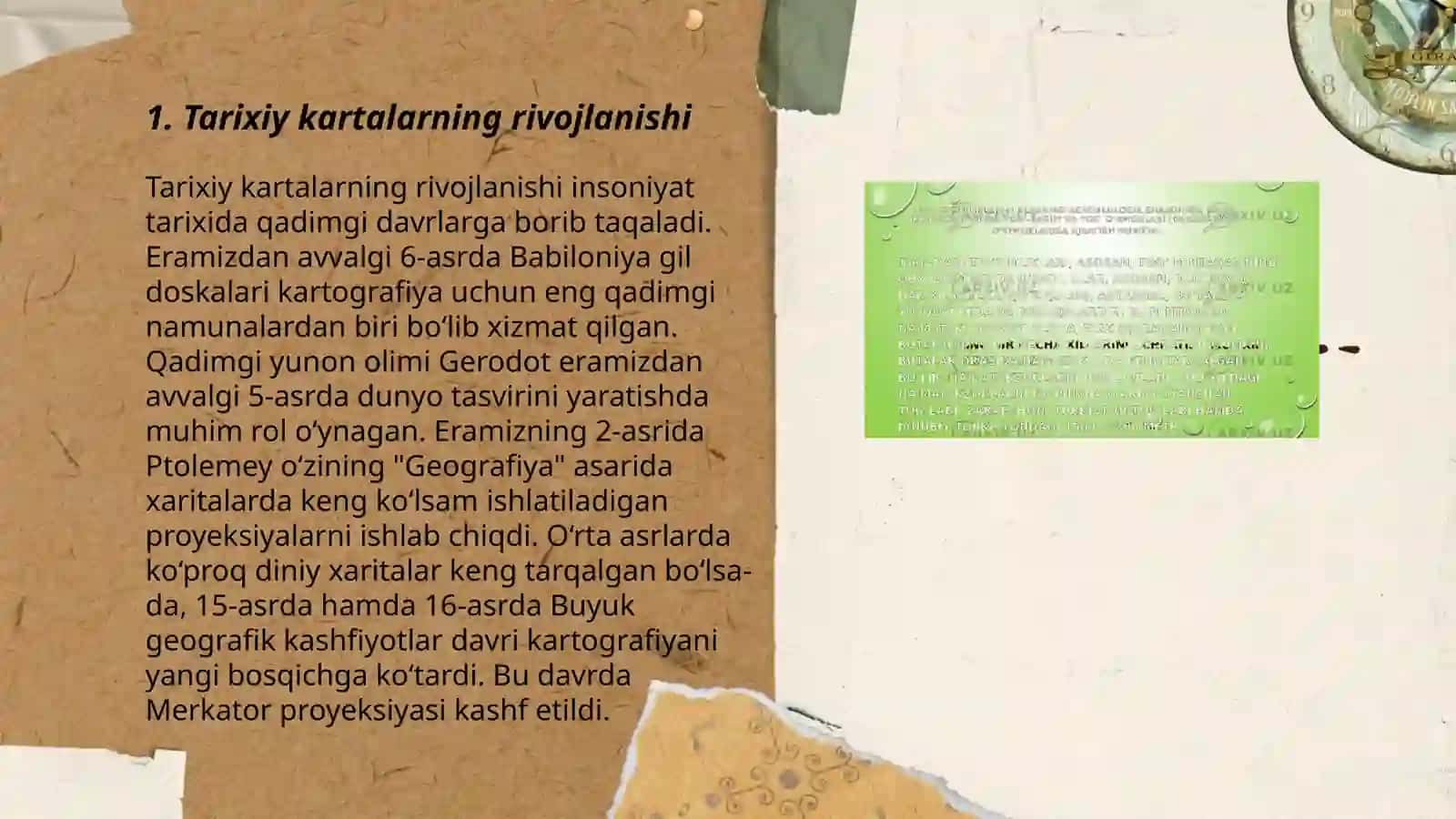 Tarixiy kartalarda hodisalarni kartografik tasvirlash usullarini òrganish 3