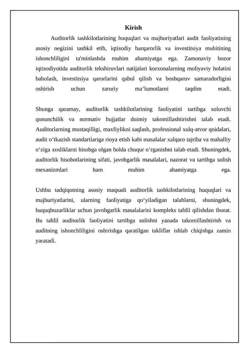 Auditorlik tashkilotlarining huquq va majburiyatlari 3
