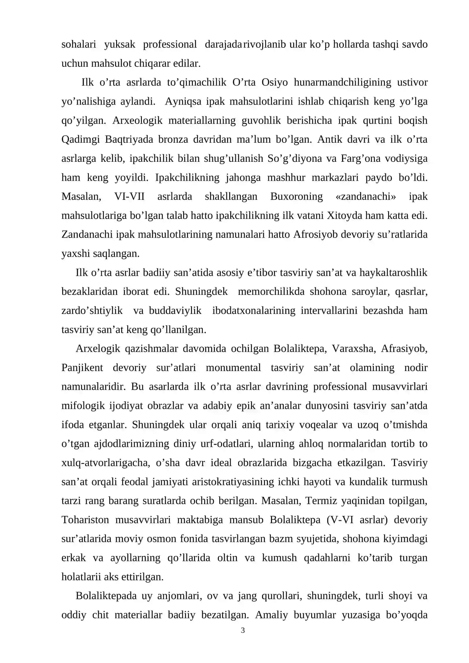 O'rta Osiyo antik davri tasviriy san`at 3