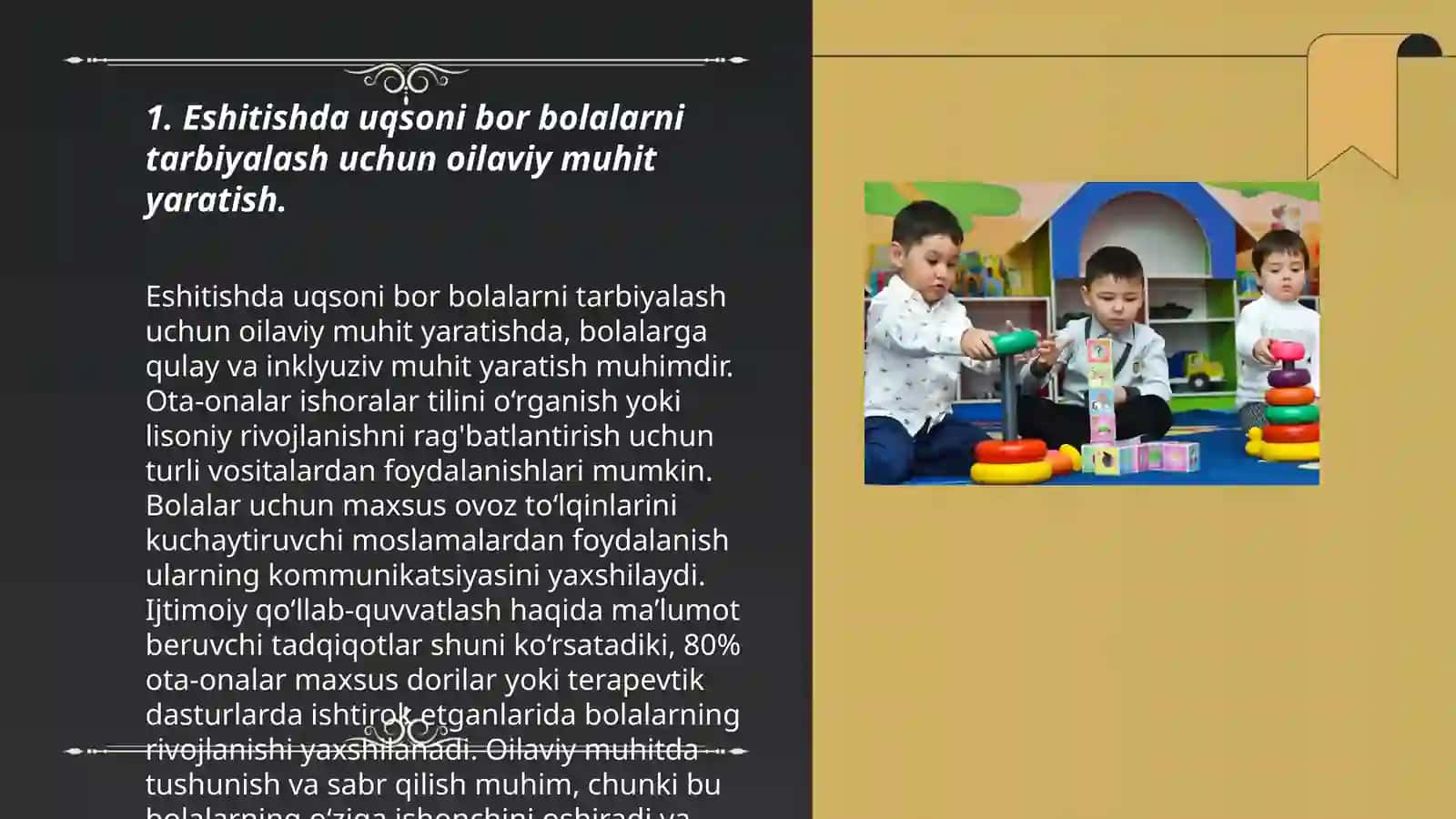 Eshitishda uqsoni bor bolalarni oylada tarbiyalash 3
