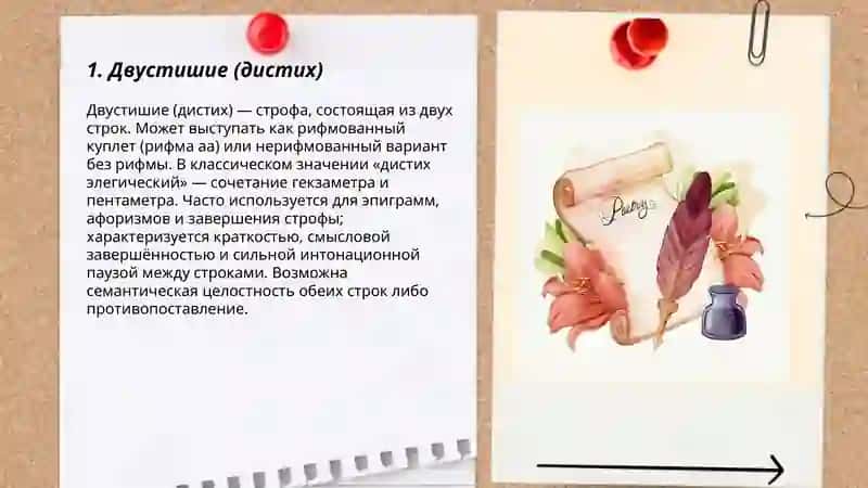 Виды строф в стихотворение 3