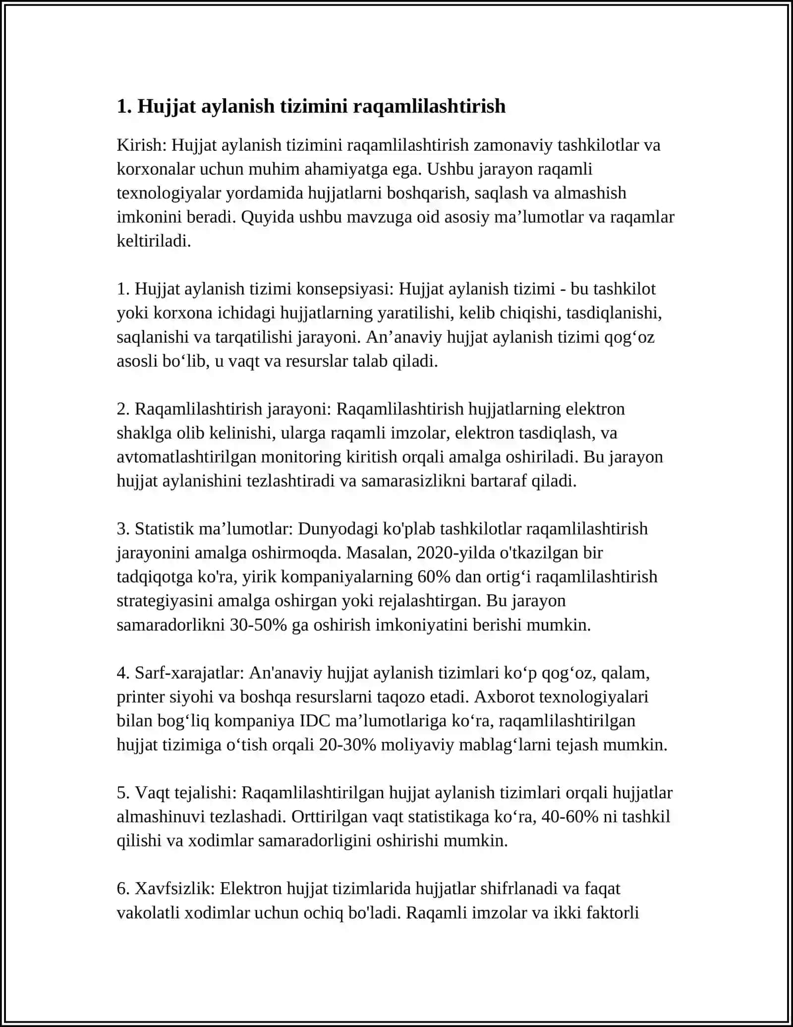 O'ZBEKISTON RESPUBLIKASIDA HUJJATCHILIKNING TAKOMILLASHUVI 3