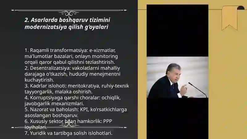 Shavkat Mirziyoyevning boshqaruv falsafasi va printsiplari 3