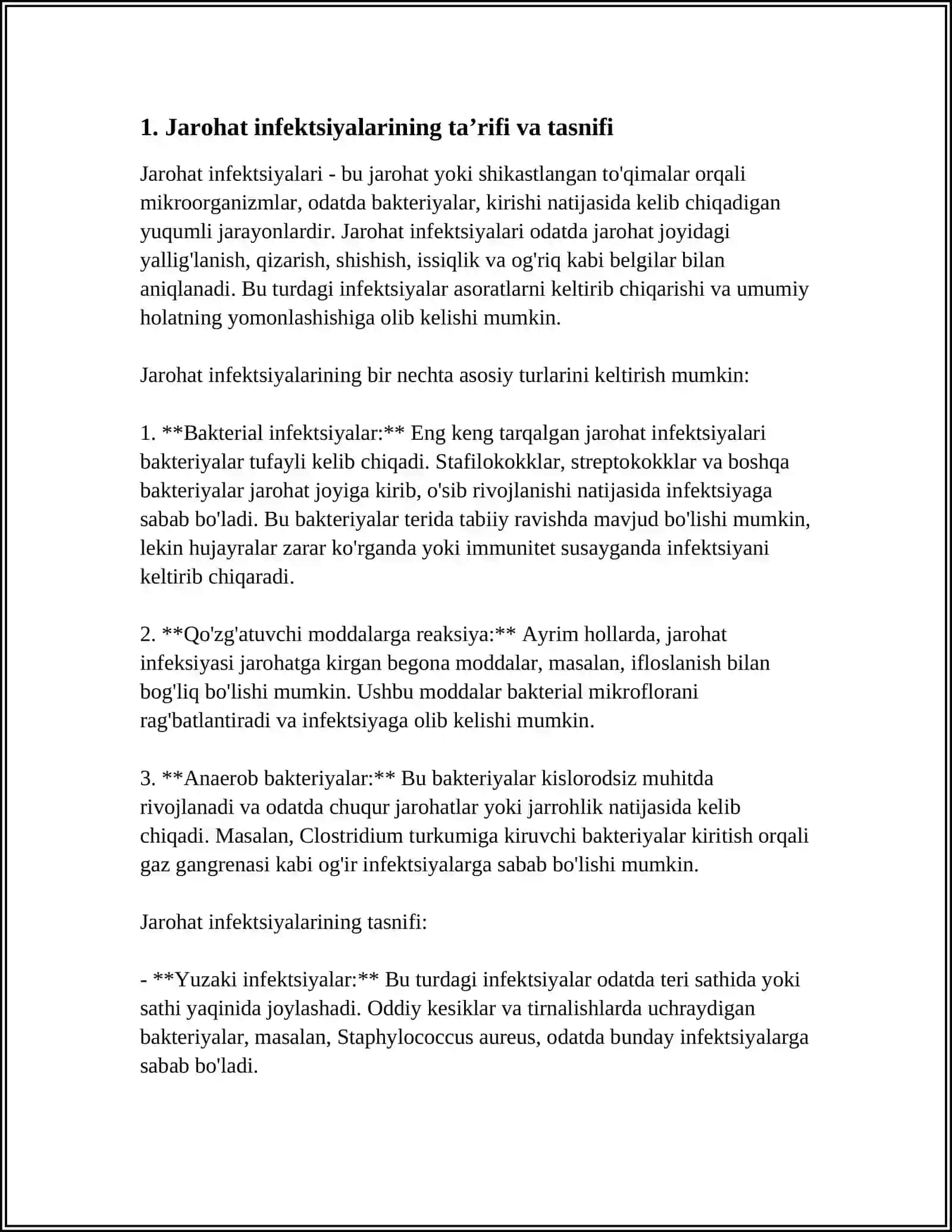 JAROHAT INFEKSIYALARI QOQSHOL QUTURISH SARAMAS 3