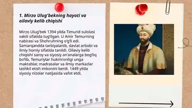 Mirzo Ulugbekning hayoti va oilaviy kelib chiqishi 3