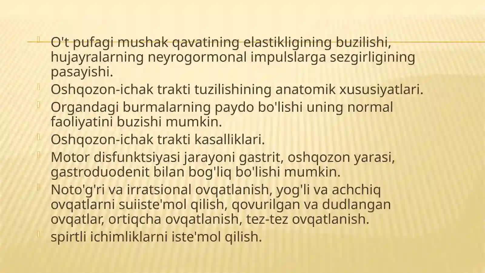 O'tyo'llari diskineziyasi 3