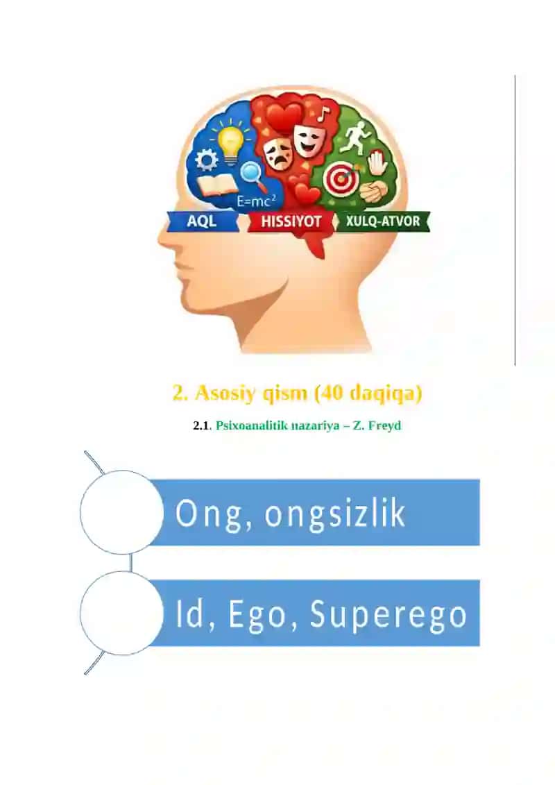 Chet el psixologiyasida shaxs nazariyalari seminar ishlanma 3