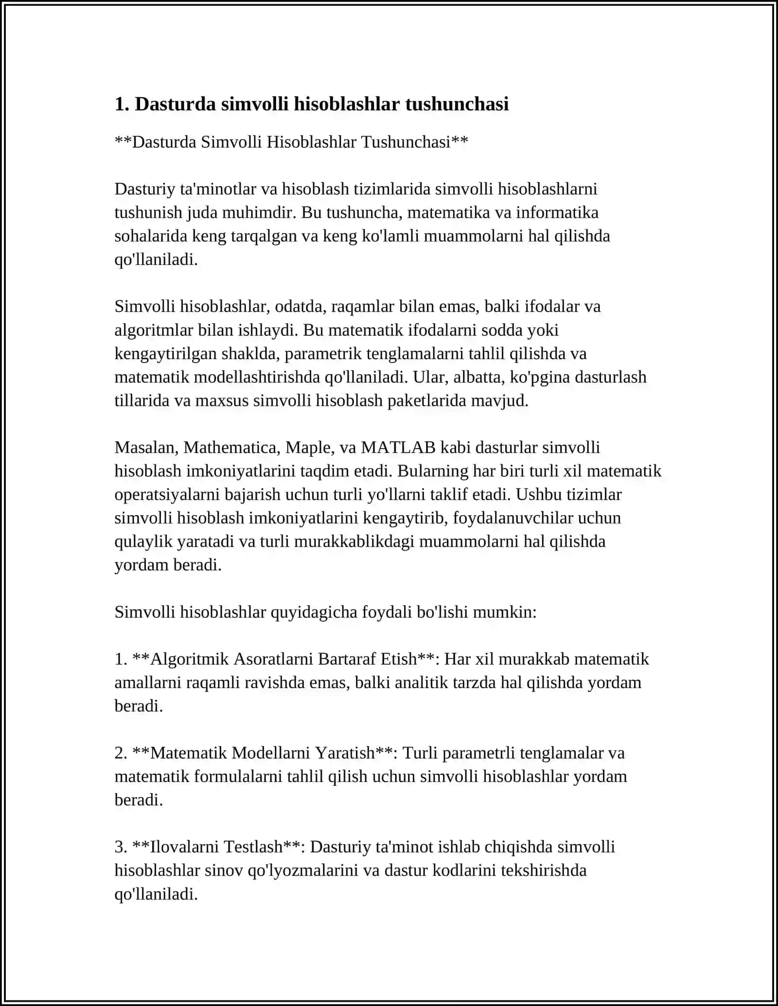 Dasturda Simvolli Hisoblashlar Tushunchasi 3