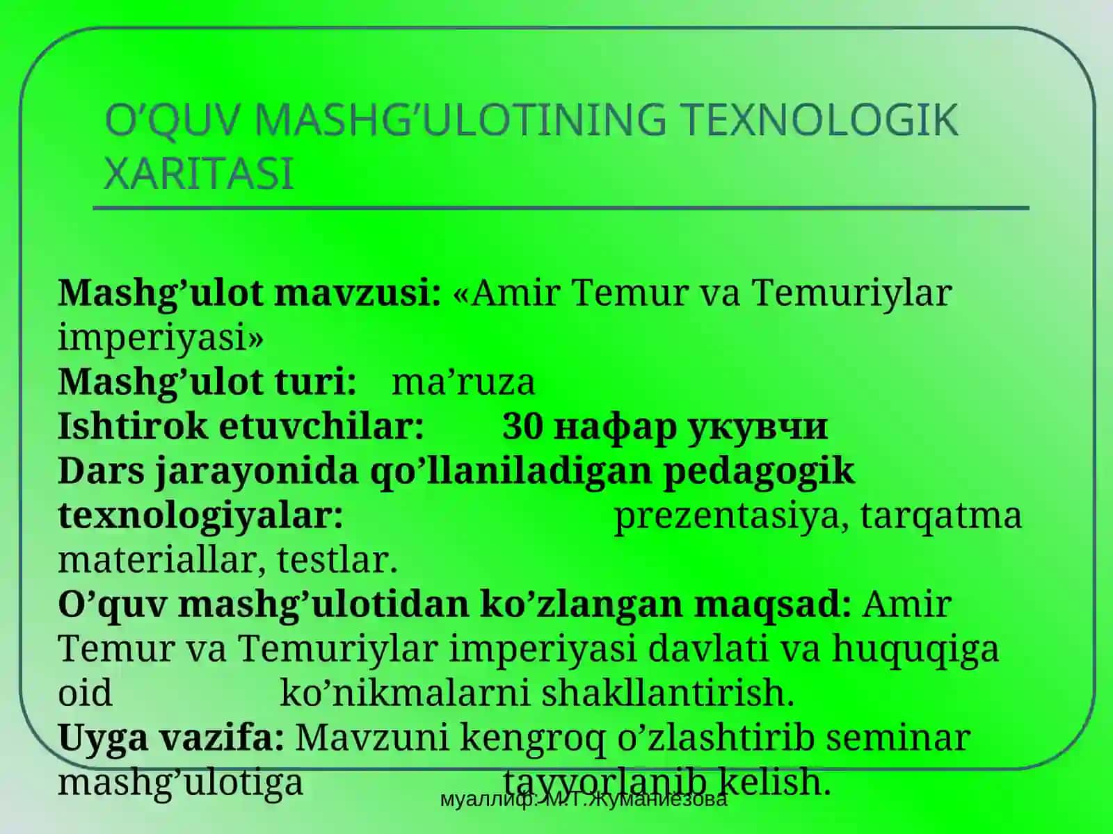 Amir Temur va Temuriylar imperiyasi 3