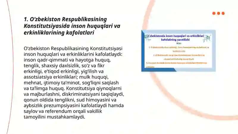 O’zbekistonda inson huquqlari va erkinlari kafolatlarining yaratilishi 3