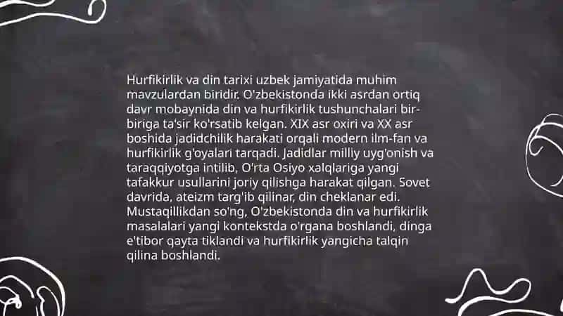 Din va hurfikirlik 3