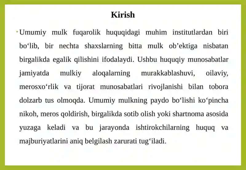 Umumiy mulkdan foydalanish 3