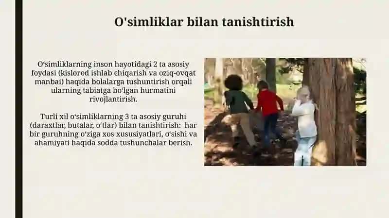 O'simliklar bilan tanishtirish 3