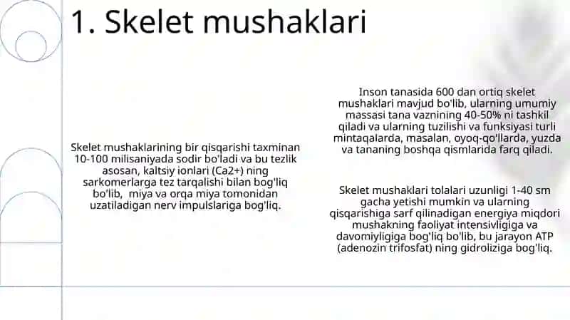 Qo'zg'aluvchan toqimalarining fiziologiyasi 3