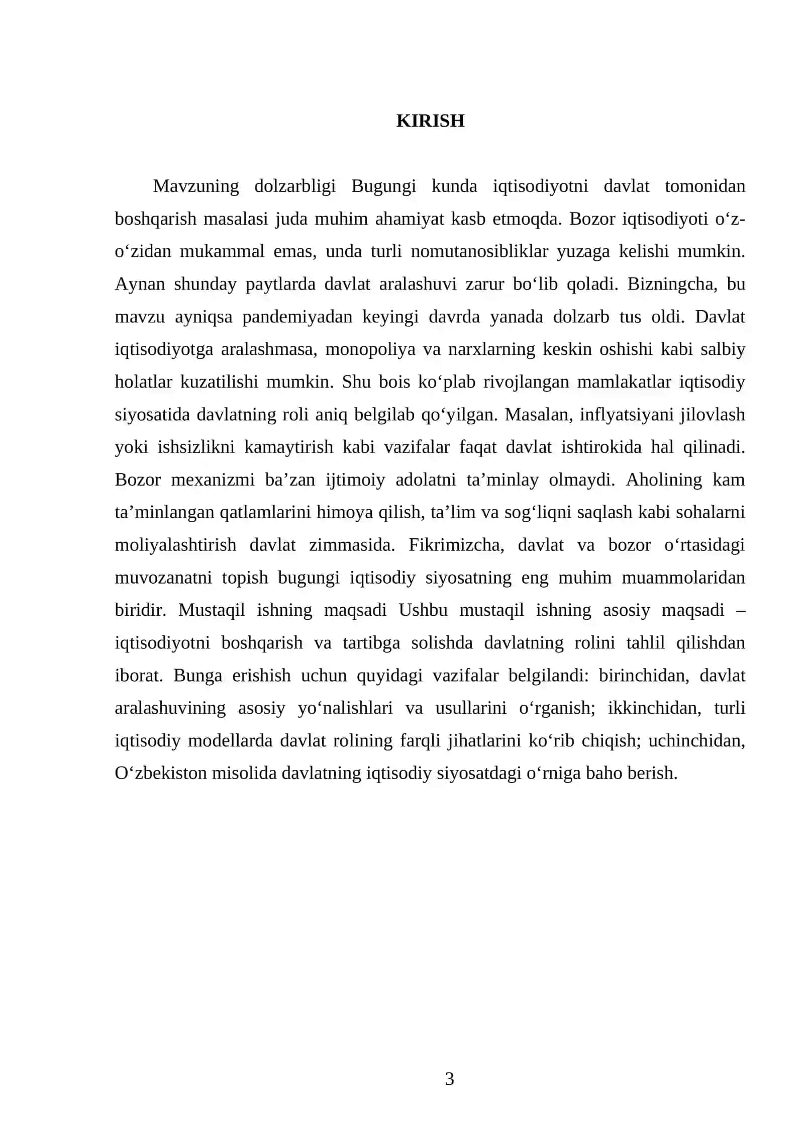 Iqtisodiyotni boshqarish va tartibga solishda davlatning roli 3