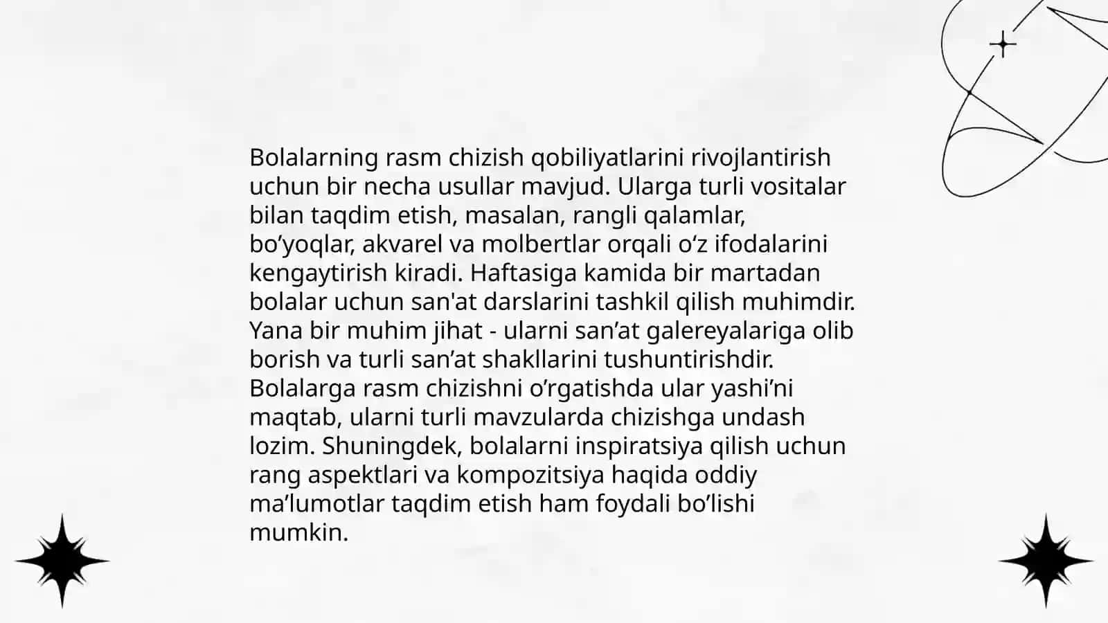Turli yoshdagi bolalar guruhida rasm chizishga o'rgatish metodlari 3