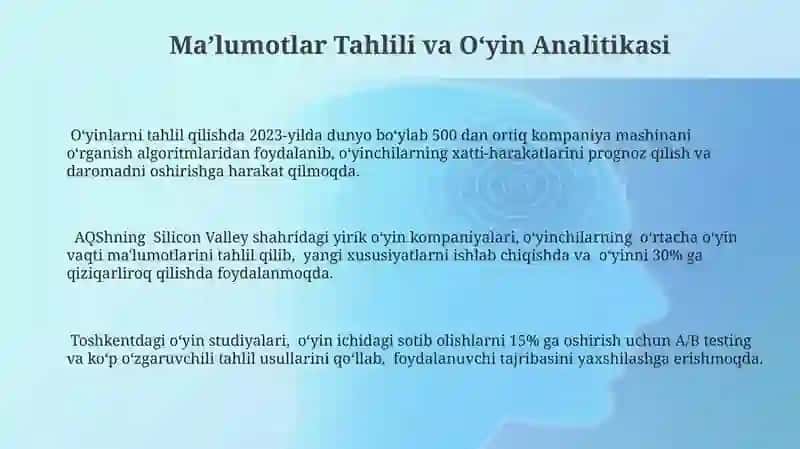 O‘yin texnologiyalari va ularning o‘ziga xosliklari 3