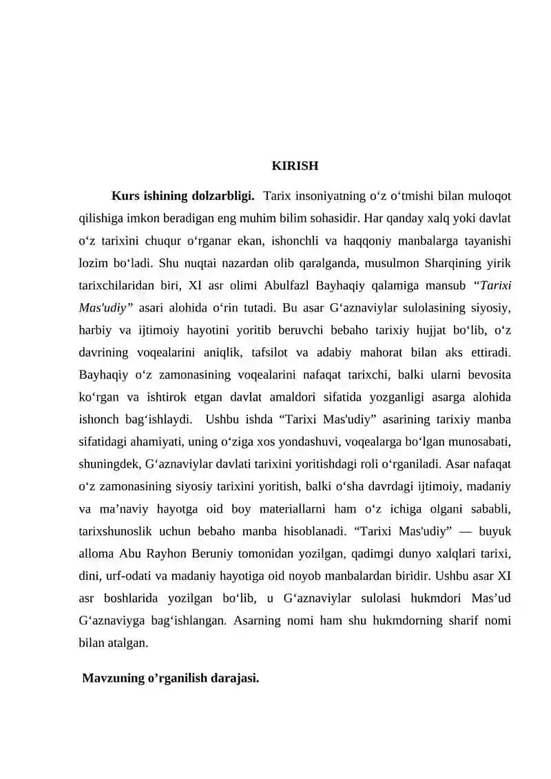 ABULFAZL BAYHAQIYNING “TARIXI MAS'UDIY” ASARI MANBA SIFATIDA 3