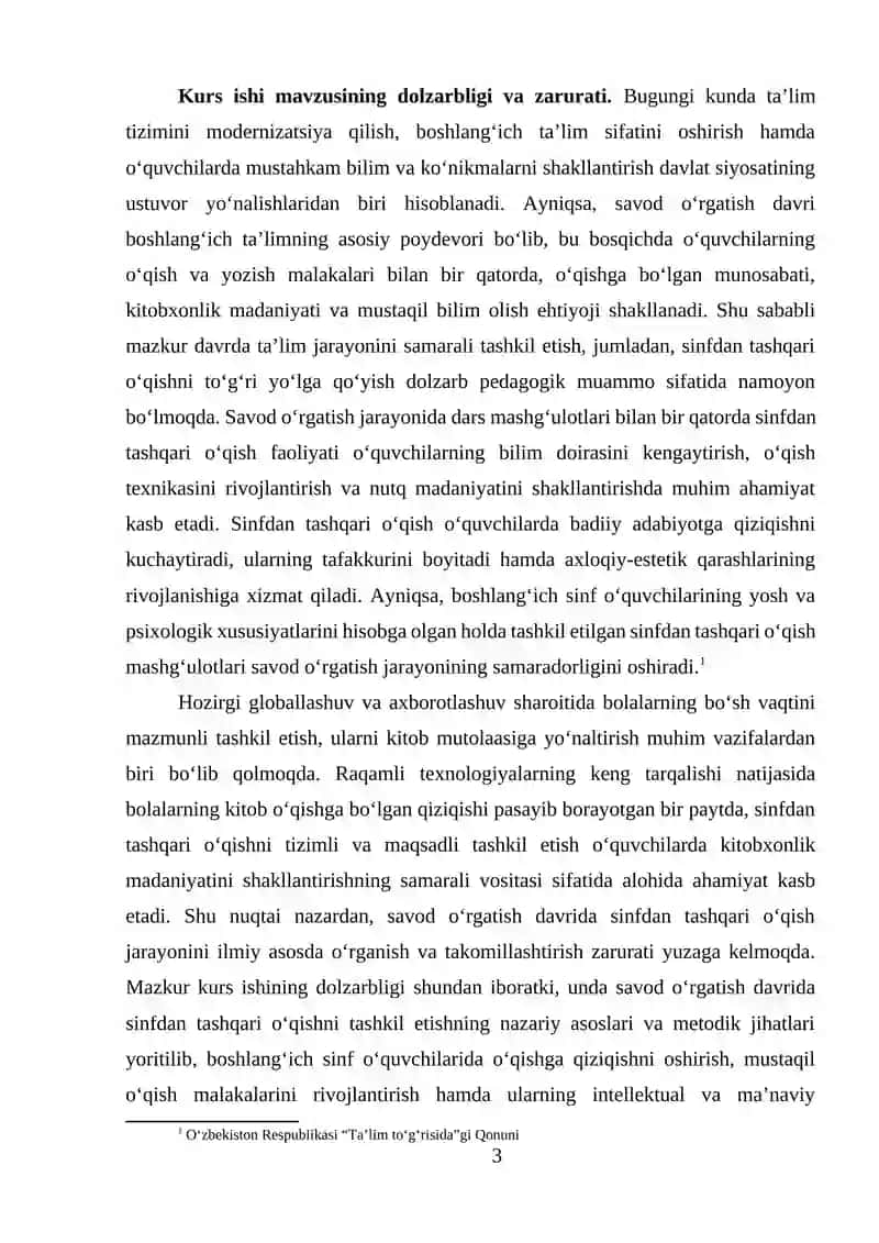 Savod o'rgatish davrida sinfdan tashqari o'qishni tashkil etish 3
