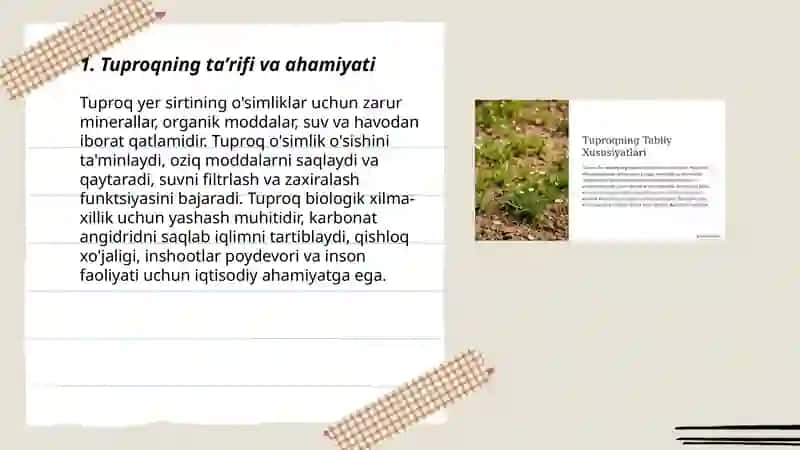 Tuproq va uning xususiyatlari 3