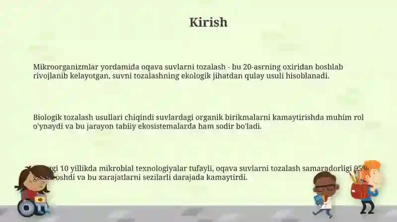 Oqava suvlarni mikroorganizmlar yordamida tozalash 3