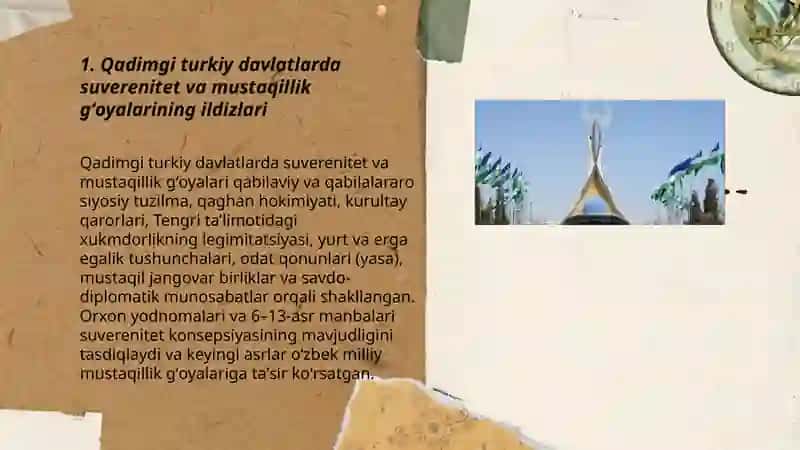 Oʻzbekistonda mustaqillik gʻoyalarining tarixiy asoslari 3
