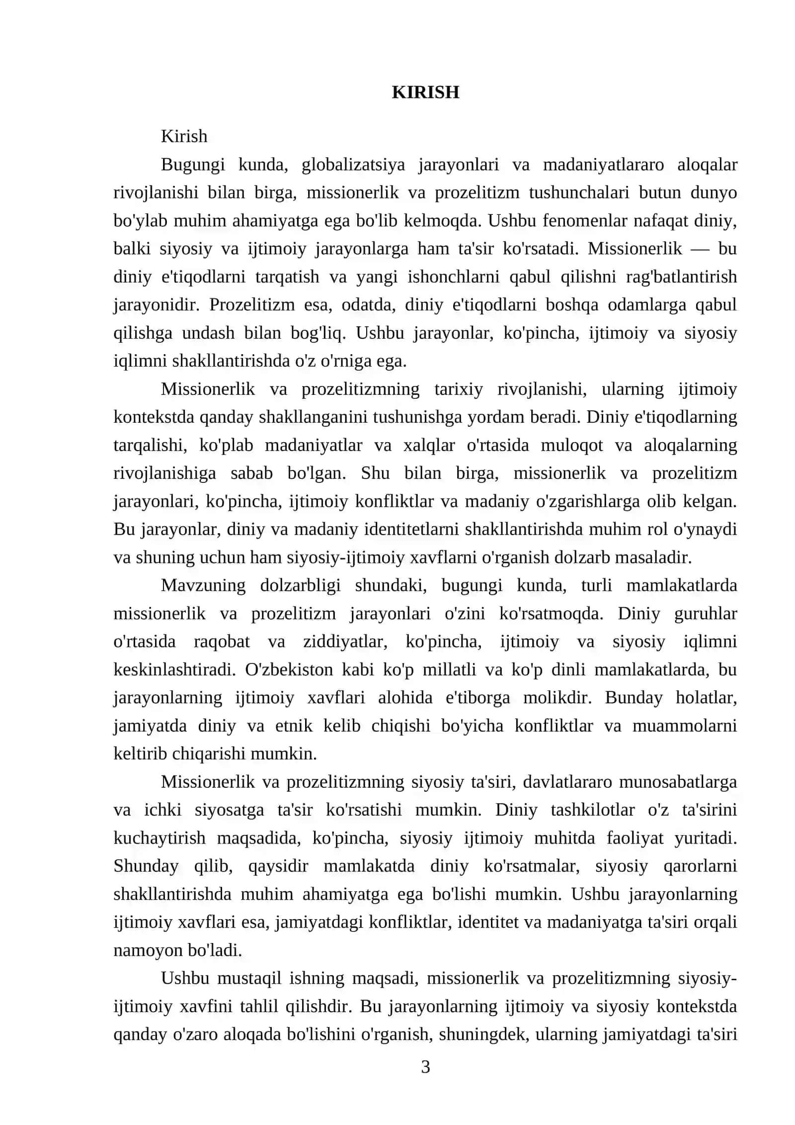 Missionerlik va prozelitizmning siyosiy-ijtimoiy xavfi 3