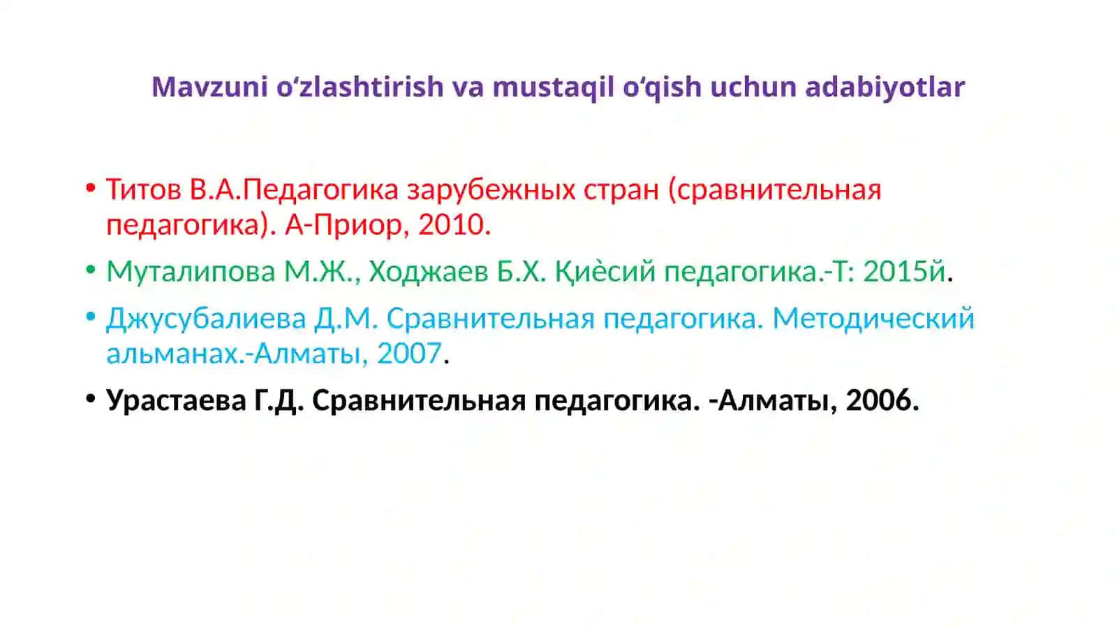 Mutaxassislik fanlaridan kurs ishini tayyorlash metodikasi 3