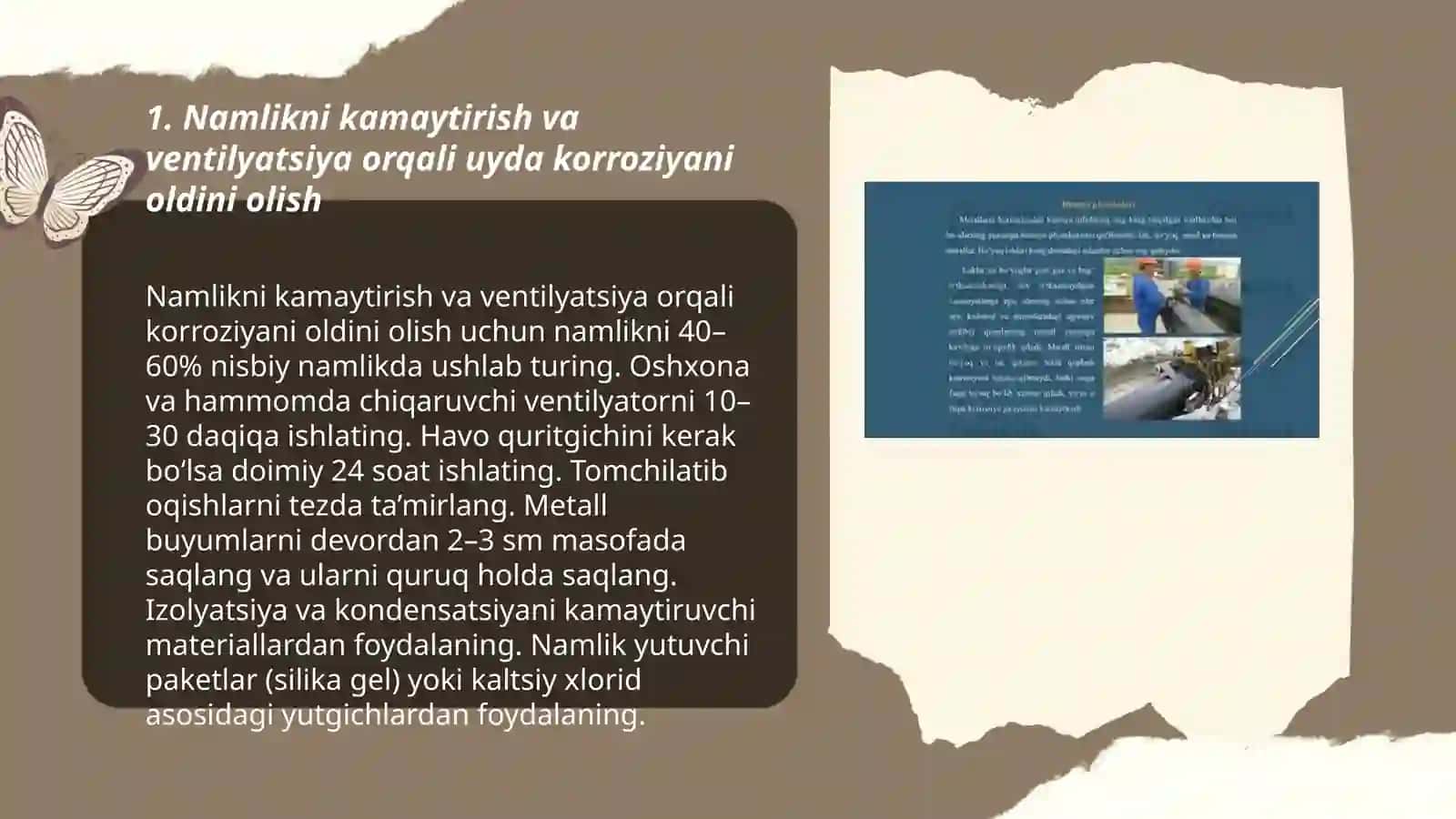 Uyda korroziyani kamaytirish 3