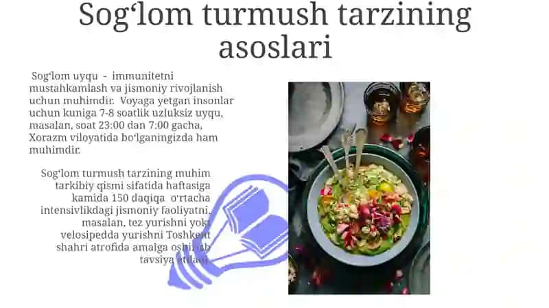 Sogʻlom turmush tarzining asoslari 3