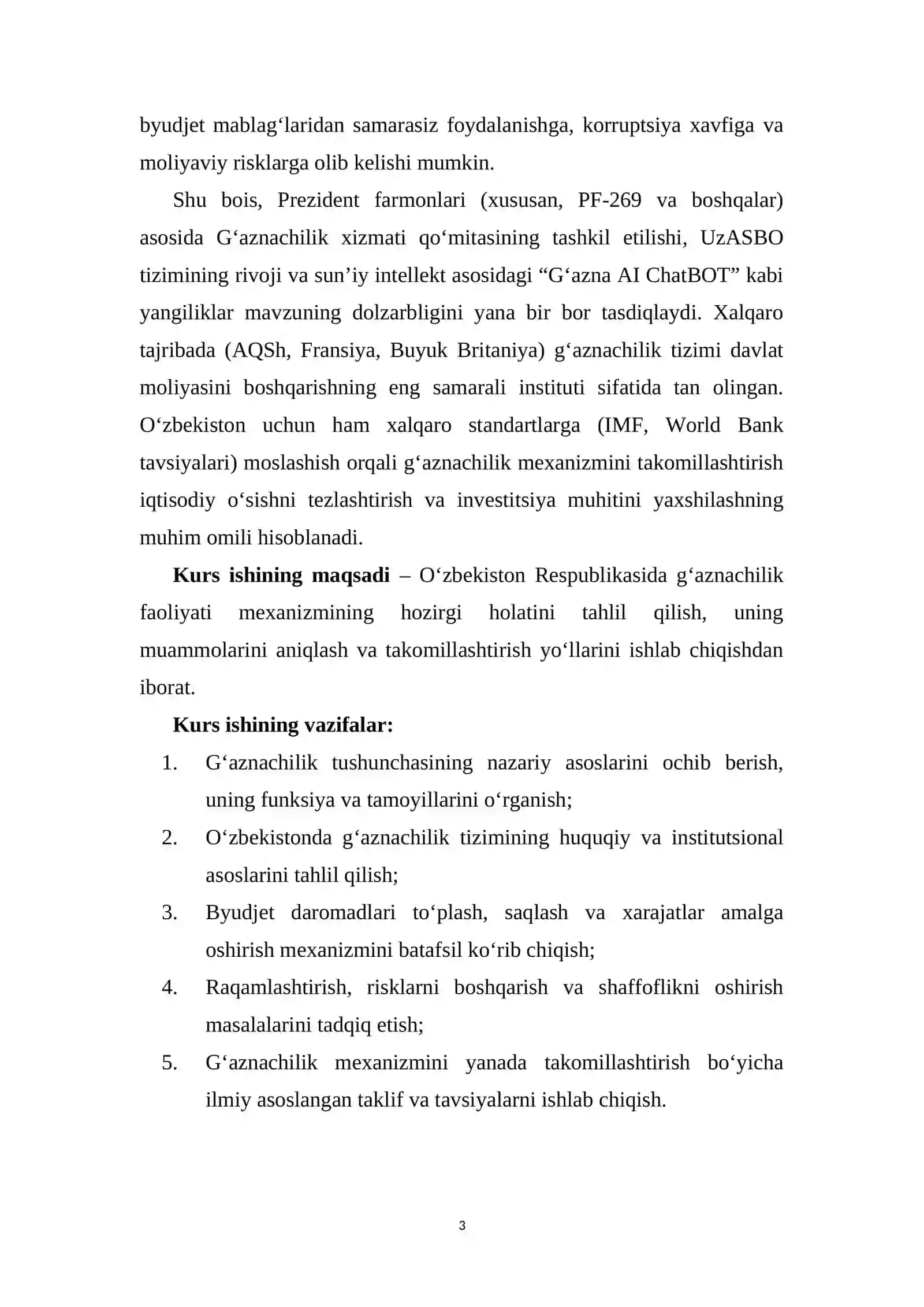 G‘AZNACHILIK FAOLIYATI MEXANIZMINING TASHKILIY-HUQUQIY ASOSLARI VA TAKOMILLASHTIRISH 3