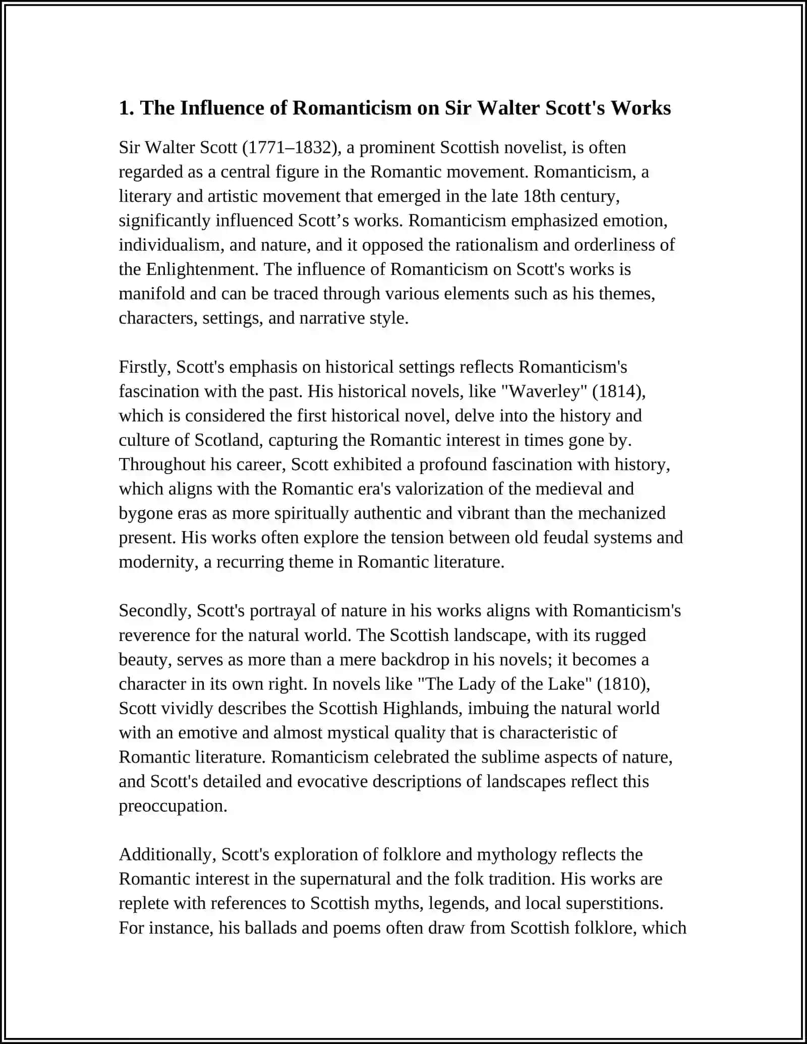 SIR WALTER SCOTT AS THE MAIN REPRESENTATIVE OF THE ROMANTICISM 3