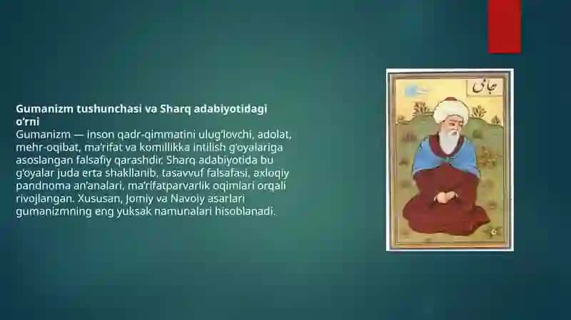 Abdurahmon Jomiy va Alisher Navoiy ijodida gumanizm falsafasi. 3