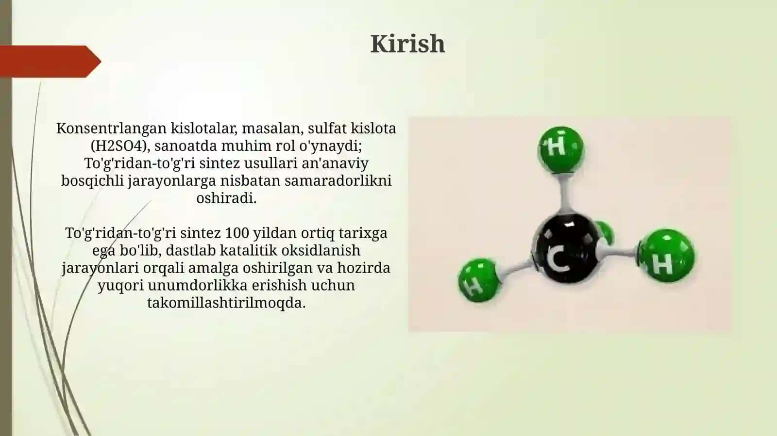 Konsentrlangan kislota ishlab chiqarish:bevositasintez 3